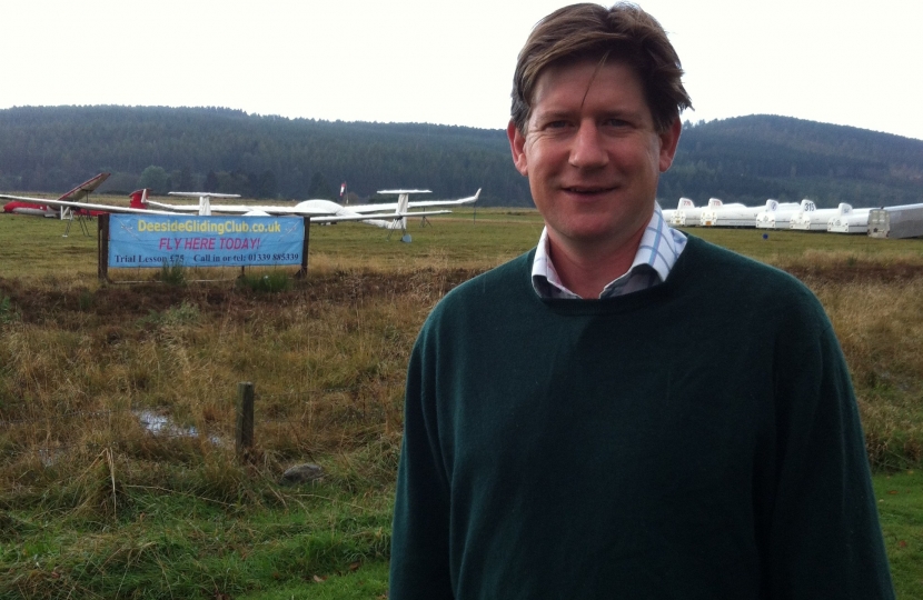 Having a look at some of the gliders outside of Dinnet