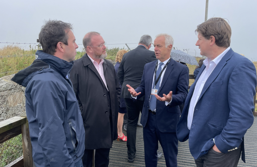 Alex and his fellow MSP and MP speak with Bob Sanguinetti.